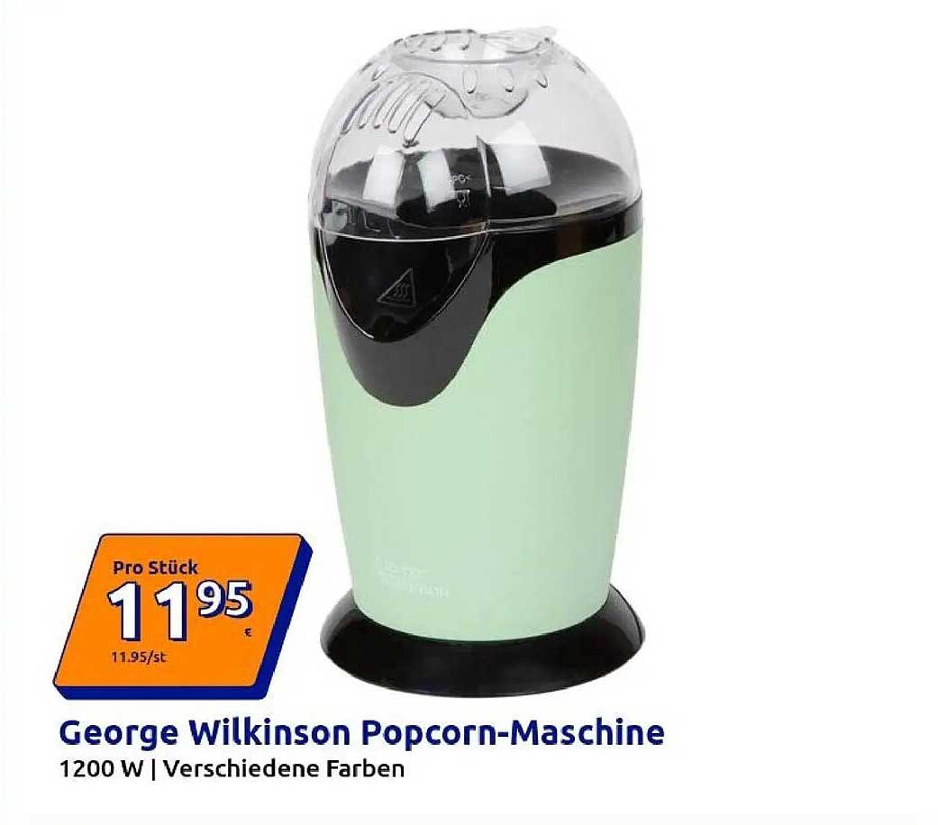 George Wilkinson Popcorn-Maschine 1200 W | Verschiedene Farben