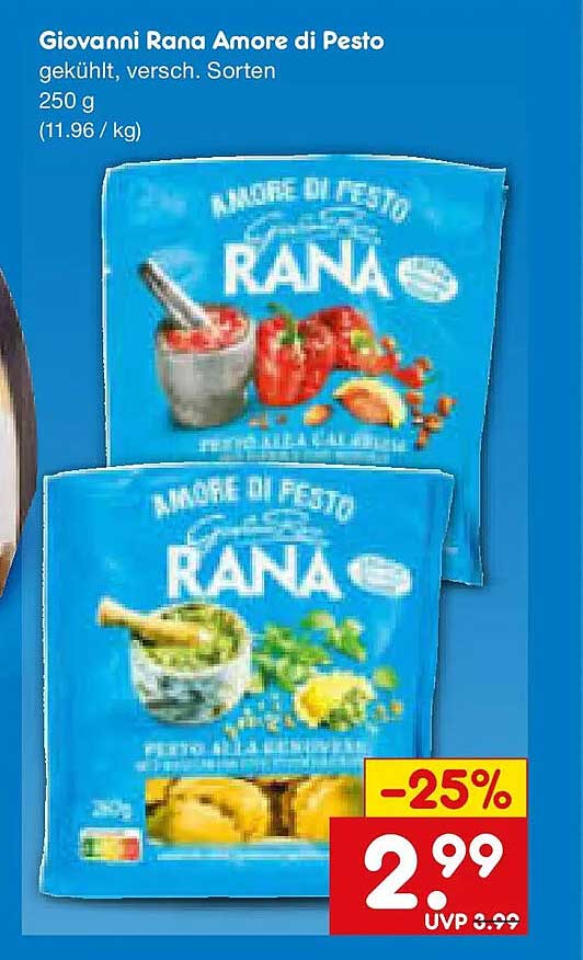 Giovanni Rana Amore di Pesto gekühlt, versch. Sorten 250 g