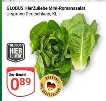 GLOBUS HierZuliebe Mini-Romansalat Ursprung Deutschland, KL I