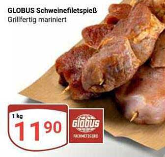 GLOBUS Schweinefiletspieß Grillfertig mariniert