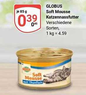 GLOBUS Soft Mousse Katzennassfutter Verschiedene Sorten, 1 kg = 4.59