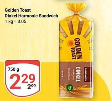 Golden Toast Dinkel Harmonie Sandwich