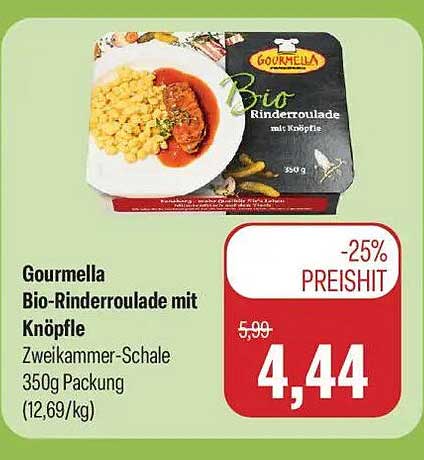 Gourmella Bio-Rinderroulade mit Knöpfle
