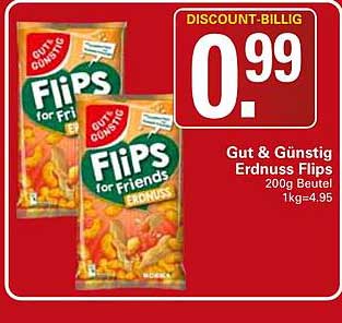 Gut & Günstig Erdnuß Flips 200g Beutel