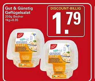 Gut & Günstig Geflügelsalat 200g Becher 1kg=8.95