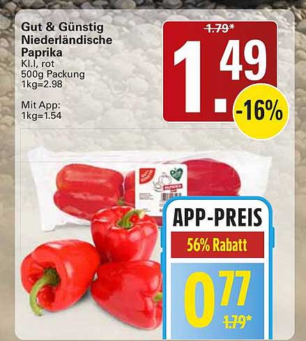 Gut & Günstig Niederländische Paprika