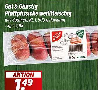 Gut & Günstig Plattpfirsiche weißfleischig