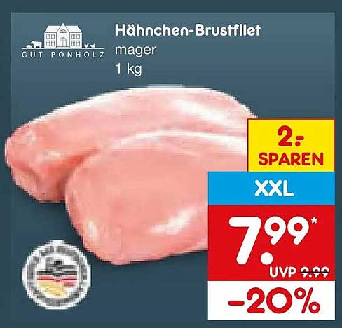 Hähnchen-Brustfilet mager 1 kg