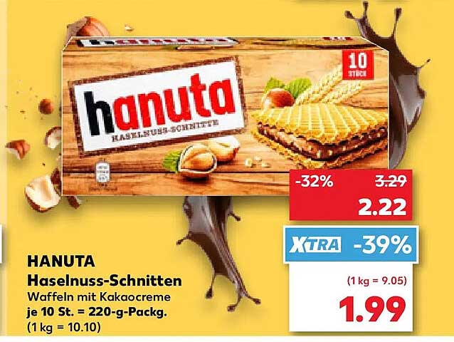 HANUTA Haselnuss-Schnitten