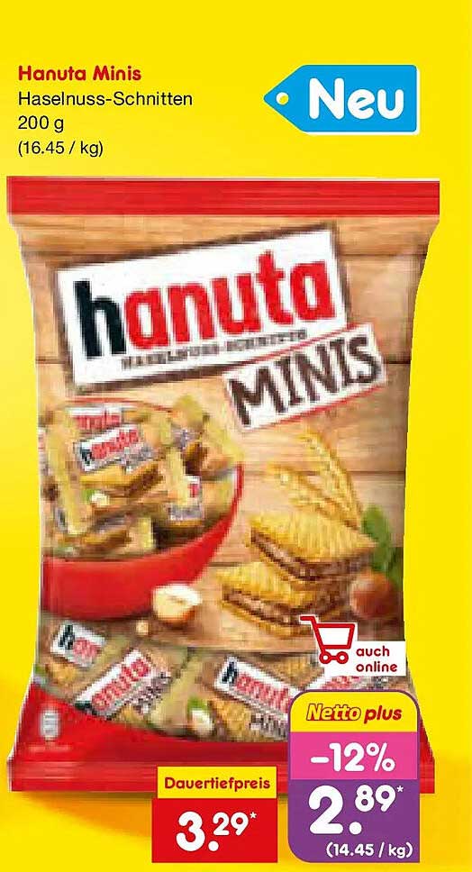 Hanuta Minis Haselnuss-Schnitten 200 g