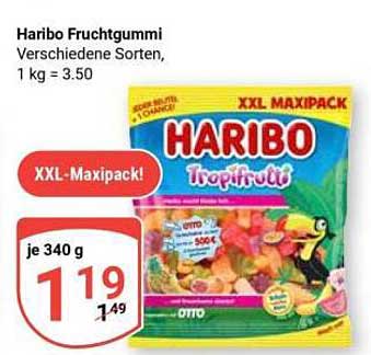 Haribo Fruchtgummi Verschiedene Sorten, 1 kg = 3.50
