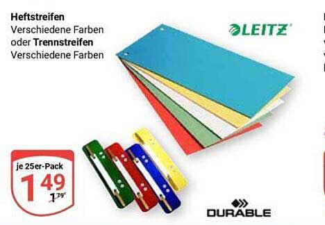 Heftstreifen Verschiedene Farben oder Trennstreifen Verschiedene Farben