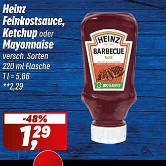 Heinz Feinkostsauce, Ketchup oder Mayonnaise, versch. Sorten 220 ml Flasche