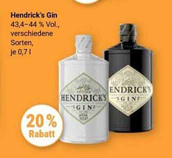 Hendrick's Gin 43,4–44 % Vol., verschiedene Sorten, je 0,7 l