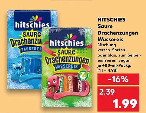 HITSCHIES Saure Drachenzungen Wassereis