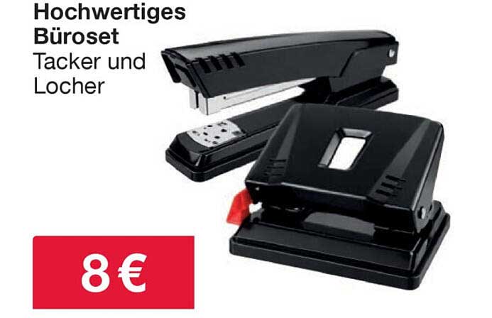 Hochwertiges Büroset Tacker und Locher