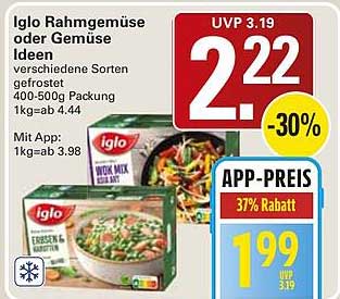 Iglo Rahmgemüse oder Gemüse Ideen