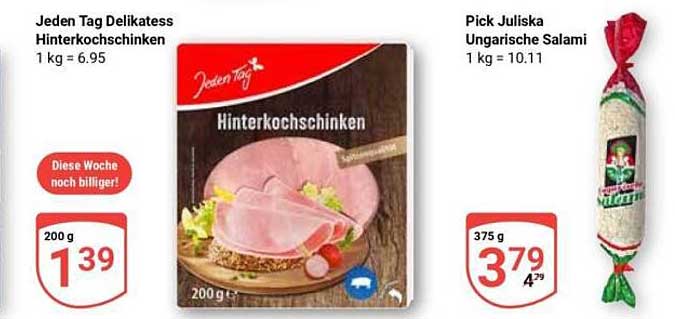 Jeden Tag Delikatess Hinterkochschinken