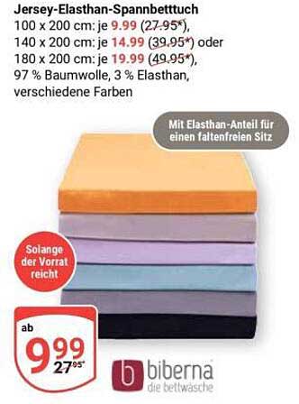 Jersey-Elasthan-Spannbetttuch
