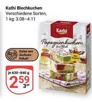 Kathi Blechkuchen Verschiedene Sorten, 1 kg: 3.08–4.11