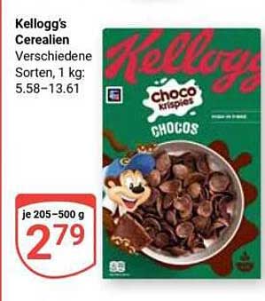 Kellogg's Cerealien Verschiedene Sorten, 1 kg
