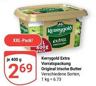 Kerrygold Extra Vorratspackung Original Irische Butter Verschiedene Sorten; 1 kg = 6.73