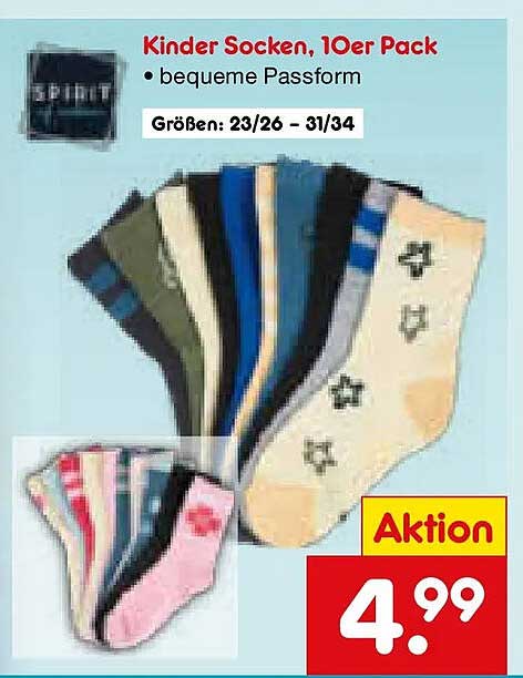 Kinder Socken, 10er Pack