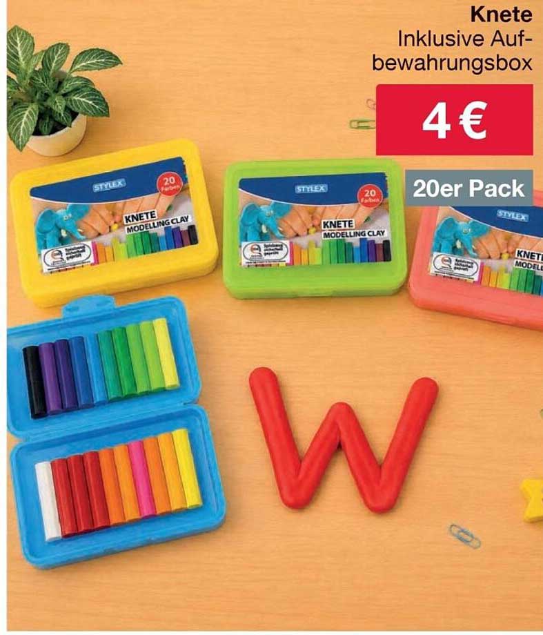 Knete inklusive Aufbewahrungsbox 20er Pack