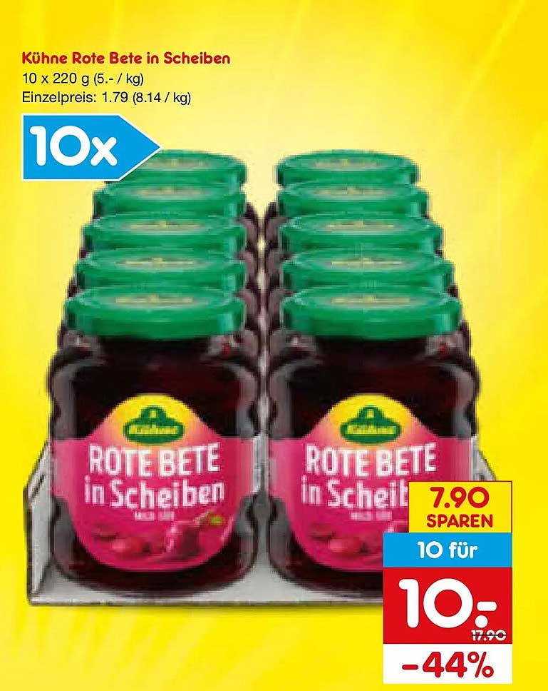 Kühne Rote Bete in Scheiben