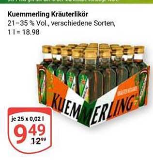 Kümmeling Kräuterlikör 21–35 % Vol., verschiedene Sorten, 1 l = 18.98