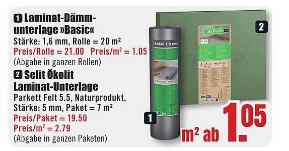 Laminat-Dämm-Unterlage »Basic«