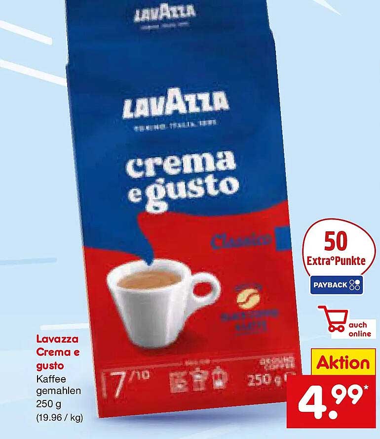 Lavazza Crema e gusto Kaffee gemahlen 250 g