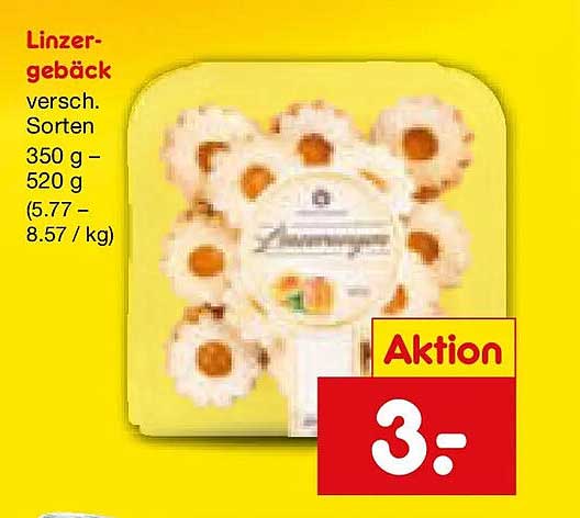 Linzer-gebäck versch. Sorten 350 g – 520 g (5.77 - 8.57 / kg)