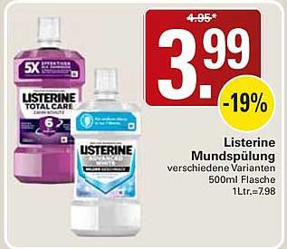 Listerine Mundspülung verschiedene Varianten 500ml Flasche 1 Ltr.=7,98