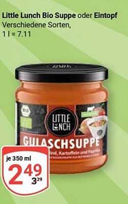 Little Lunch Bio Suppe oder Eintopf