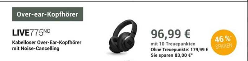 LIVE775NC Kabelloser Over-Ear-Kopfhörer mit Noise-Cancelling