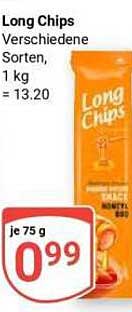 Long Chips Verschiedene Sorten, 1 kg = 13.20