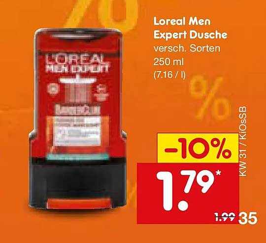 Loreal Men Expert Dusche versch. Sorten 250 ml (7.16 / l)