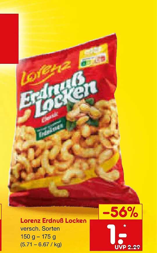 Lorenz Erdnuss Locken versch. Sorten 150 g – 175 g