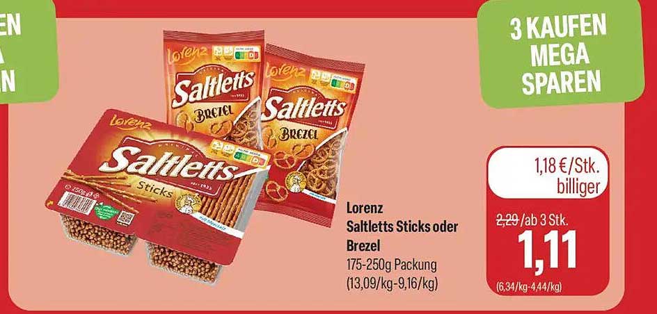 Lorenz Saltletts Sticks oder Brezel