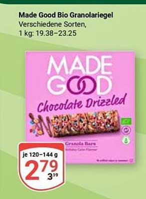 Made Good Bio Granolariegel Verschiedene Sorten, 1 kg: 19.38–23.25
