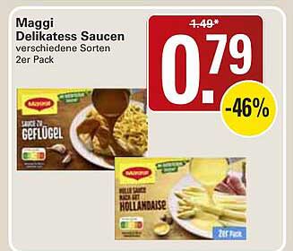 Maggi Delikatss Saucen verschiedene Sorten 2er Pack