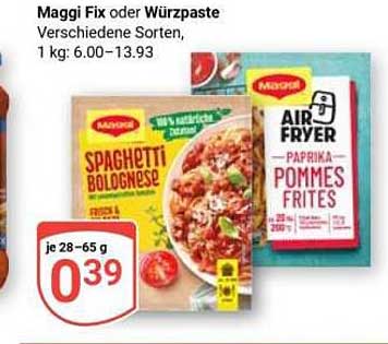 Maggi Fix oder Würzpaste Verschiedene Sorten, 1 kg: 6.00–13.93
