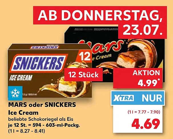 MARS oder SNICKERS Ice Cream