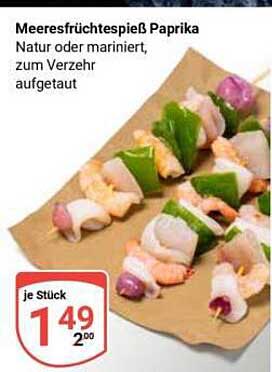 Meeresfrüchtespieß Paprika