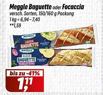 Meggle Baguette oder Focaccia