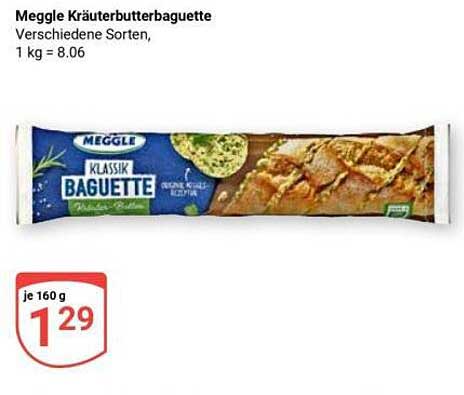 Meggle Kräuterbutterbaguette