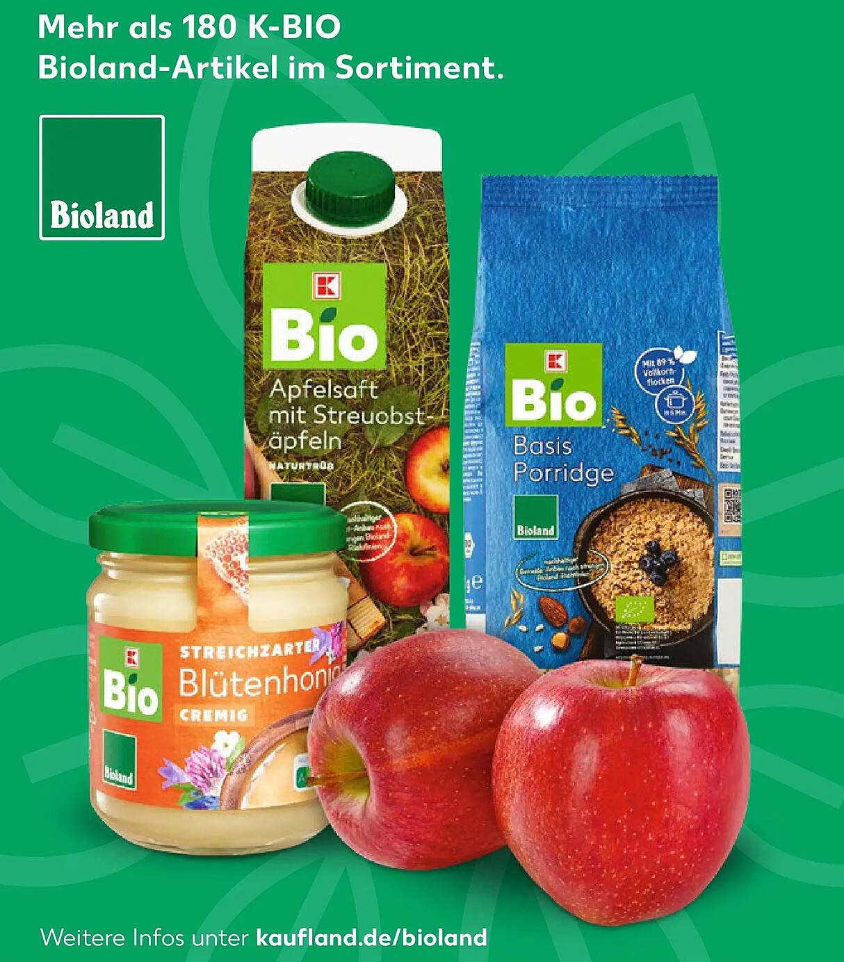 Mehr als 180 K-BIO Bioland-Artikel im Sortiment.