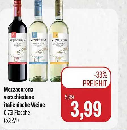 Mezzacorona verschiedene italienische Weine