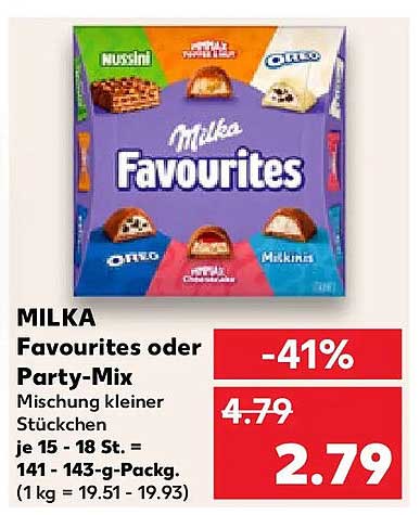 MILKA Favourites oder Party-Mix